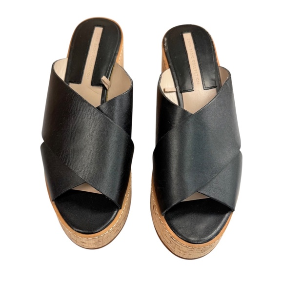 Zara Basic Collection Black Slip On Platform Cork Slide Sandals Women's EU 37 - Picture 8 of 17